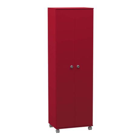 Armário Lavanderia Multiuso 1,88M 2 Portas Vermelho - Peglev Menor preço em Armário Lavanderia Multiuso 1,88M 2 Portas Vermelho - Peglev