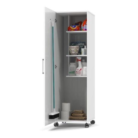 Armário Lavanderia uma Porta Com Rodizio Turin - Dullar Móveis - Rpm Móveis Menor preço em Armário Lavanderia uma Porta Com Rodizio Turin - Dullar Móveis - Rpm Móveis