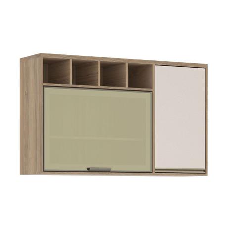 Armário Luciane 120 cm 1 Porta Fechada Basc com Vidro Reflecta Menor preço em Armário Luciane 120 cm 1 Porta Fechada Basc com Vidro Reflecta