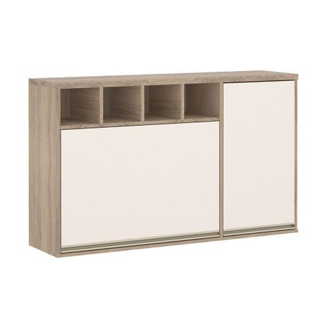 Armário Luciane 120 cm Mel 2 Portas com Nicho Superior Menor preço em Armário Luciane 120 cm Mel 2 Portas com Nicho Superior