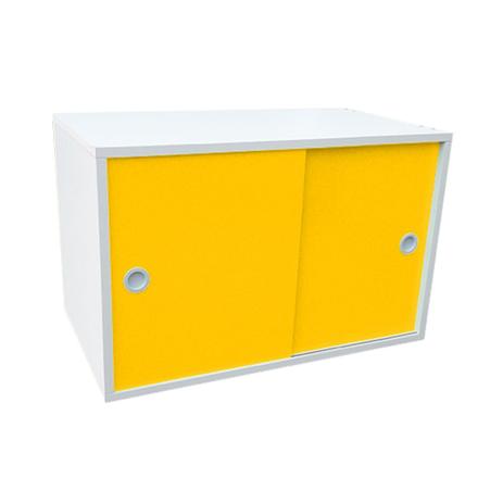 Armário Módulo PT c/ Porta Correr-Amarelo - Evolukit Menor preço em Armário Módulo PT c/ Porta Correr-Amarelo - Evolukit