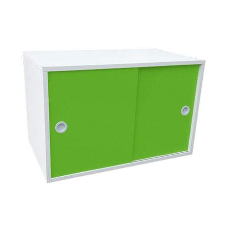 Armário Módulo PT c/ Porta Correr-Verde - Evolukit Menor preço em Armário Módulo PT c/ Porta Correr-Verde - Evolukit