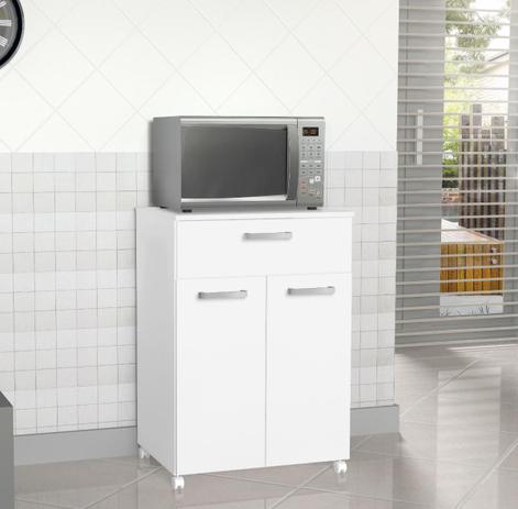 Armario multiuso c/ rodizio primor branco lacca - Zanzini Menor preço em Armario multiuso c/ rodizio primor branco lacca - Zanzini