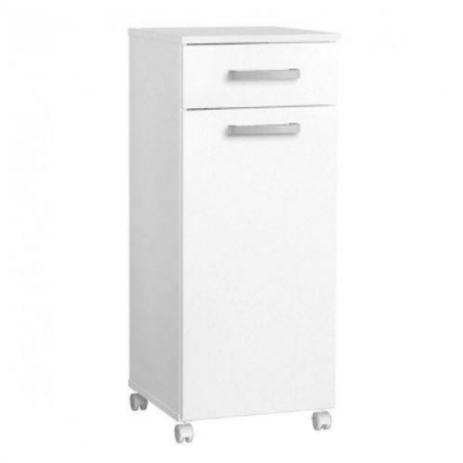 Armário multiuso clean com rodízios branco zanzini Menor preço em Armário multiuso clean com rodízios branco zanzini