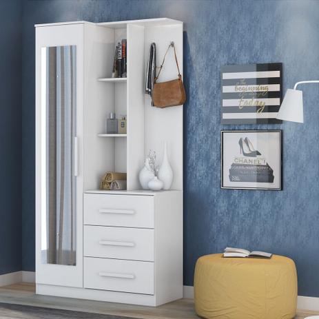 Armário Multiuso Cômoda 1 Porta Brisa Demóbile Branco Menor preço em Armário Multiuso Cômoda 1 Porta Brisa Demóbile Branco