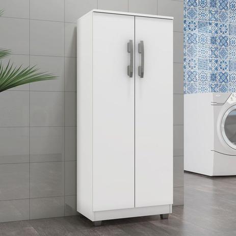 Armário Multiuso Organizador de Objetos Rosana 2 Portas para Quarto Área de Serviço Branco - BC Decor Menor preço em Armário Multiuso Organizador de Objetos Rosana 2 Portas para Quarto Área de Serviço Branco - BC Decor