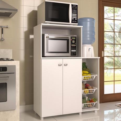 Armário Multiuso para Forno e Micro-ondas com Fruteira 2531 Multimóveis Branco Brilho Menor preço em Armário Multiuso para Forno e Micro-ondas com Fruteira 2531 Multimóveis Branco Brilho