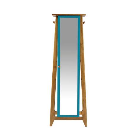 Armário Multiuso retrô Stoka 1 Porta Nogal e Azul Turquesa - Máxima Menor preço em Armário Multiuso retrô Stoka 1 Porta Nogal e Azul Turquesa - Máxima