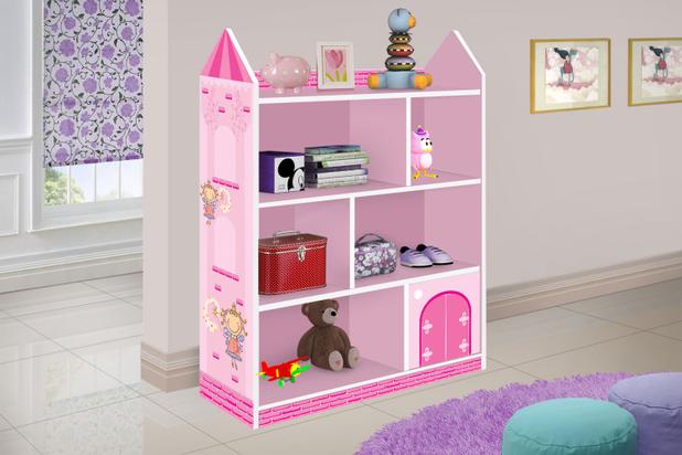 Armario Nichos Organizador Infantil Menina Formato Castelo - Ja moveis Menor preço em Armario Nichos Organizador Infantil Menina Formato Castelo - Ja moveis