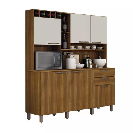 Armário p/ Cozinha 6 Portas 2 Gavetas Topazio Salleto - Mini Adega e Espaço p/ Forno - Nogal Off White - Sallêto é ruim? Armário p/ Cozinha 6 Portas 2 Gavetas Topazio Salleto - Mini Adega e Espaço p/ Forno - Nogal Off White - Sallêto é boa?