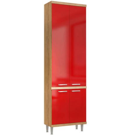 Armário Paneleiro 700mm Vermelho 4 Portas Multimóveis Menor preço em Armário Paneleiro 700mm Vermelho 4 Portas Multimóveis