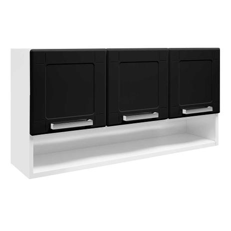 Armário Triplo 6006 Múltipla Bertolini Branco/Preto Menor preço em Armário Triplo 6006 Múltipla Bertolini Branco/Preto
