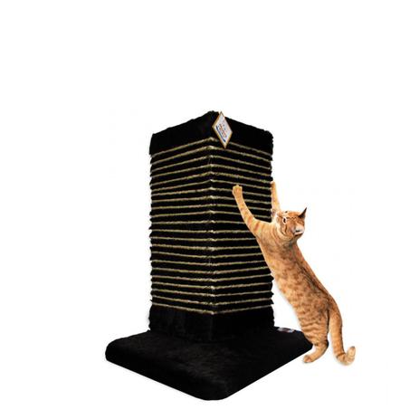 Arranhador Cantoneira para Gatos com Sisal 50x35 Cm Preto Mimos de Bichos Menor preço em Arranhador Cantoneira para Gatos com Sisal 50x35 Cm Preto Mimos de Bichos