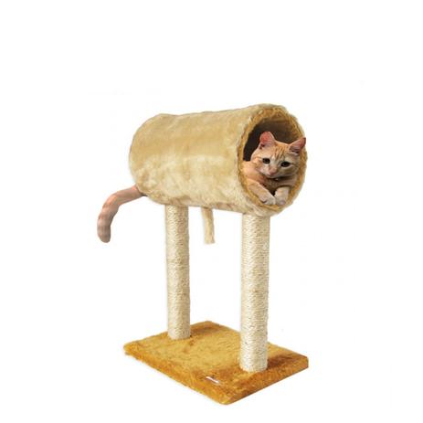 Arranhador com Tubo e Sisal para Gatos 64x40 Caramelo com Bege Mimos de Bichos Menor preço em Arranhador com Tubo e Sisal para Gatos 64x40 Caramelo com Bege Mimos de Bichos