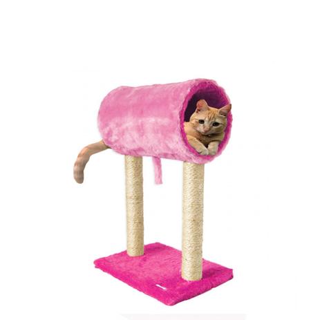 Arranhador com Tubo e Sisal para Gatos 64x40 Caramelo com Rosa Mimos de Bichos Menor preço em Arranhador com Tubo e Sisal para Gatos 64x40 Caramelo com Rosa Mimos de Bichos