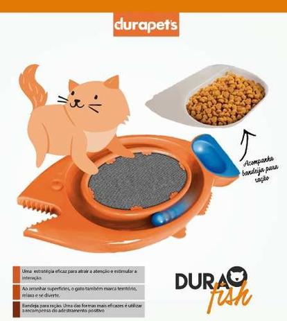 Arranhador Gato Brinquedo Durapets Peixe C/ Comedouro - Dura pets Menor preço em Arranhador Gato Brinquedo Durapets Peixe C/ Comedouro - Dura pets