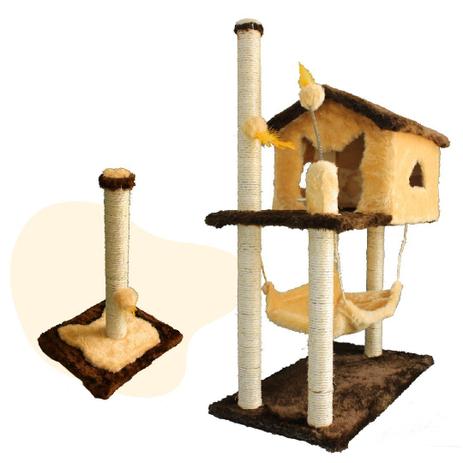 Arranhador para Gatos Casa com Rede Poste Base Grande KIT 2 EM 1 IPETS - ARRANHADOR IPETS STORY é boa?