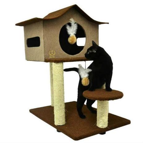 Arranhador para gatos Casa Cuco Grande - Cinza - São pet é boa?