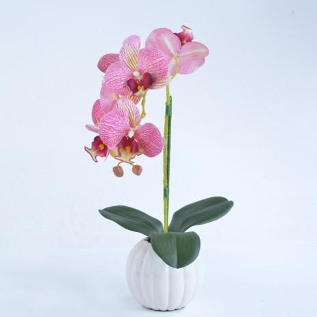 Arranjo de Orquídea Artificial Rosa em Cachepô Gabi - Vila das Flores Menor preço em Arranjo de Orquídea Artificial Rosa em Cachepô Gabi - Vila das Flores