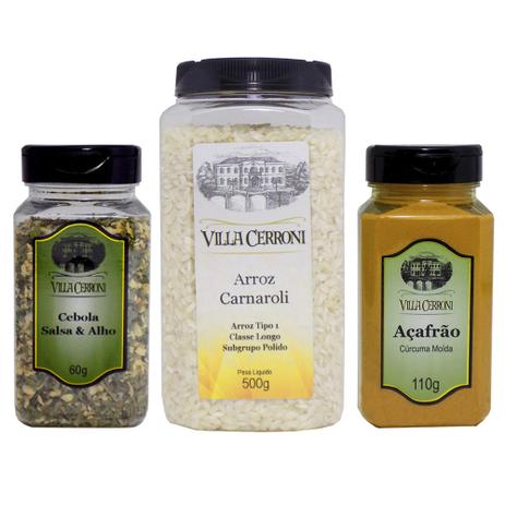 Arroz Carnaroli, Açafrão, Cebola Salsa Alho - Villa cerroni Menor preço em Arroz Carnaroli, Açafrão, Cebola Salsa Alho - Villa cerroni
