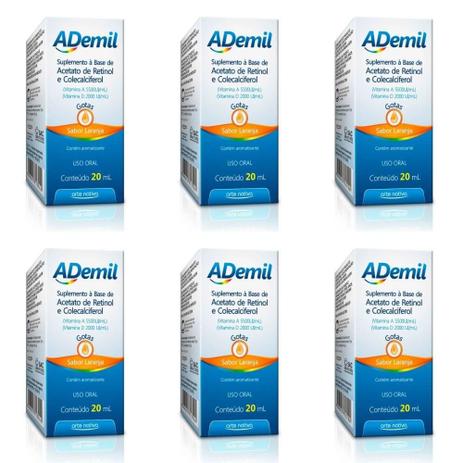 Arte Nativa Ademil Gotas 20ml (Kit C/06) Menor preço em Arte Nativa Ademil Gotas 20ml (Kit C/06)