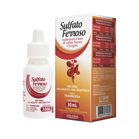 Arte Nativa Fulfato Ferroso Gotas 30ml Menor preço em Arte Nativa Fulfato Ferroso Gotas 30ml