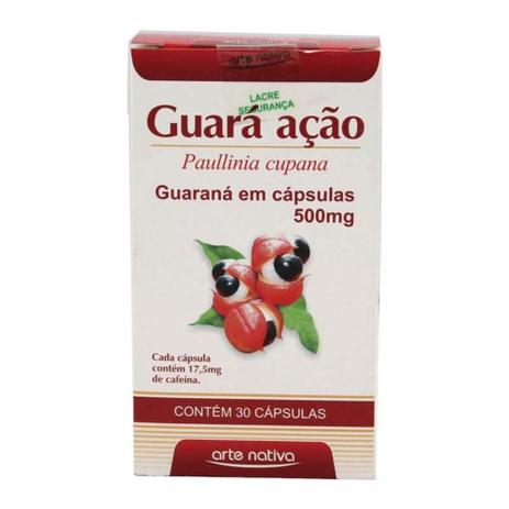 Arte Nativa Guara Ação Guaraná em Capsulas 500mg C/30 Menor preço em Arte Nativa Guara Ação Guaraná em Capsulas 500mg C/30
