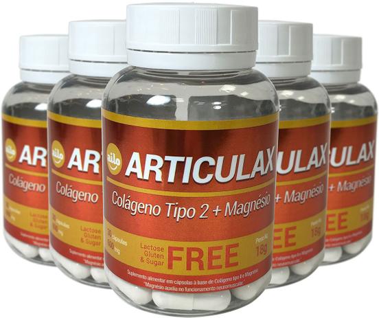 Articulax - Colágeno Tipo 2 - 05 Potes com 30 Cápsulas Cada - Para Dores nas Articulações, Joelho, Artrite e Artrose - Colágeno tipo II Menor preço em Articulax - Colágeno Tipo 2 - 05 Potes com 30 Cápsulas Cada - Para Dores nas Articulações, Joelho, Artrite e Artrose - Colágeno tipo II