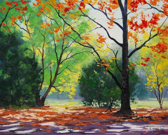 Árvores no Outono - Graham Gercken - Tela 60x74 Para Quadro - Santhatela é boa?