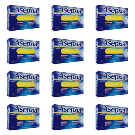 Asépxia Sabonete Enxofre 90g (Kit C/12) Menor preço em Asépxia Sabonete Enxofre 90g (Kit C/12)