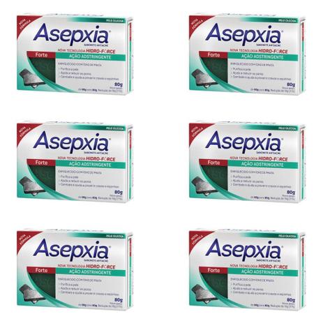 Asépxia Sabonete Forte 80g (Kit C/06) Menor preço em Asépxia Sabonete Forte 80g (Kit C/06)