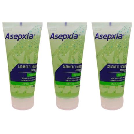 Asépxia Sabonete Líquido Facial Limpeza Profunda 100ml (Kit C/03) Menor preço em Asépxia Sabonete Líquido Facial Limpeza Profunda 100ml (Kit C/03)