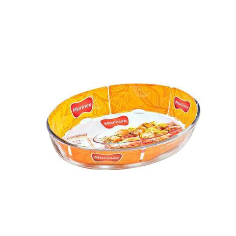 Assadeira de Vidro Oval Pequena 2,4 Litros Marinex Menor preço em Assadeira de Vidro Oval Pequena 2,4 Litros Marinex