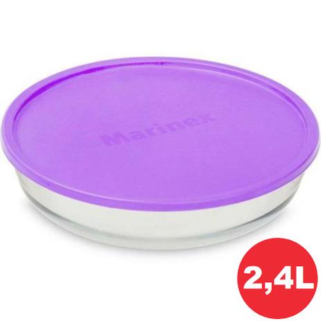 Assadeira de Vidro Refratário Redonda com Tampa Plástica Marinex 2,4 Litros 6495 Nadir Menor preço em Assadeira de Vidro Refratário Redonda com Tampa Plástica Marinex 2,4 Litros 6495 Nadir