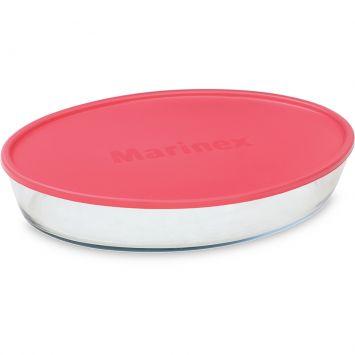 Assadeira Prática Oval com Tampa Rosa 30 cm - Marinex Menor preço em Assadeira Prática Oval com Tampa Rosa 30 cm - Marinex