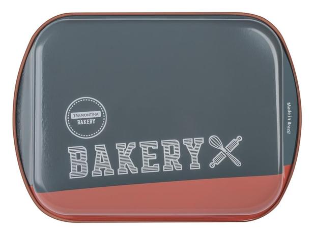 Assadeira rasa 28cm 1,9l bakery cinza aluminio com revestimento antiaderente e poliester tramontina Menor preço em Assadeira rasa 28cm 1,9l bakery cinza aluminio com revestimento antiaderente e poliester tramontina