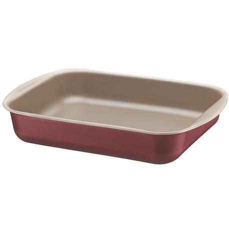 Assadeira Retangular Funda com Revestimento Interno Antiaderente Brasil Tramontina - Cereja e Bege / 28 Cm Menor preço em Assadeira Retangular Funda com Revestimento Interno Antiaderente Brasil Tramontina - Cereja e Bege / 28 Cm