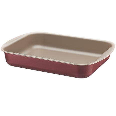 Assadeira Retangular Funda com Revestimento Interno Antiaderente Brasil Tramontina - Cereja e Bege / 40 Cm Menor preço em Assadeira Retangular Funda com Revestimento Interno Antiaderente Brasil Tramontina - Cereja e Bege / 40 Cm