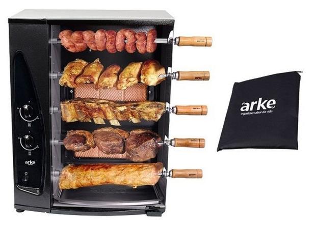 Assador Elétrico A Gás Rotativo Arke 5 Espetos Agr com Capa é boa?