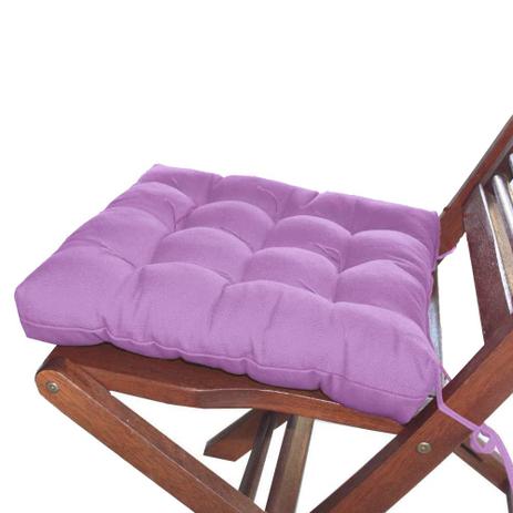Assento Para Cadeira Futon 40x40 Cm - Lilás - Couro cor cia é ruim? Assento Para Cadeira Futon 40x40 Cm - Lilás - Couro cor cia é boa?