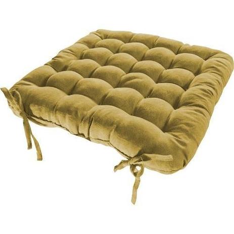 Assento Para Cadeira Futon 40x40 Cm Oxford Mostarda - Couro cor  cia é boa?