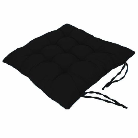 Assento Para Cadeira Futon 40x40 Cm - Preto - Couro cor  cia é boa?