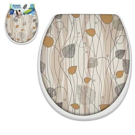 Assento Para Vaso Sanitario Tampa Decorada Almofadado Bege - Art house Menor preço em Assento Para Vaso Sanitario Tampa Decorada Almofadado Bege - Art house
