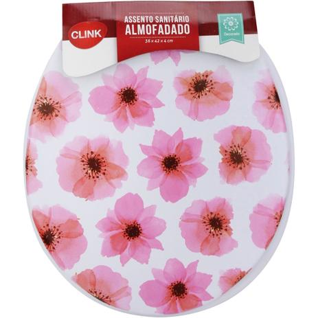 Assento Sanitário Almofadado Convencional Oval Decorado Camélias Tampa para Vaso Todas as Marcas - Clink é boa?