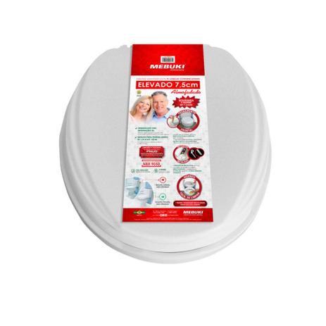 Assento Sanitário Almofadado Elevado 7,5cm - Mebuki Menor preço em Assento Sanitário Almofadado Elevado 7,5cm - Mebuki