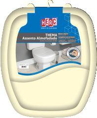 Assento Sanitário Almofadado Premium Thema Tampa Vaso Bege HERC Menor preço em Assento Sanitário Almofadado Premium Thema Tampa Vaso Bege HERC