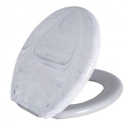 Assento Sanitario Astra Almofadado Oval Tpk/As Marmorizado Menor preço em Assento Sanitario Astra Almofadado Oval Tpk/As Marmorizado