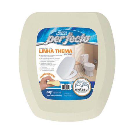 Assento Sanitário Biscuit Almofadada Retangular Thema Menor preço em Assento Sanitário Biscuit Almofadada Retangular Thema