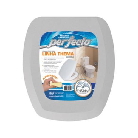 Assento Sanitário Cinza Claro Almofadado Retangular Thema é boa?