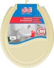 Assento Sanitário Envolvente Tampa Vaso Bege HERC Menor preço em Assento Sanitário Envolvente Tampa Vaso Bege HERC